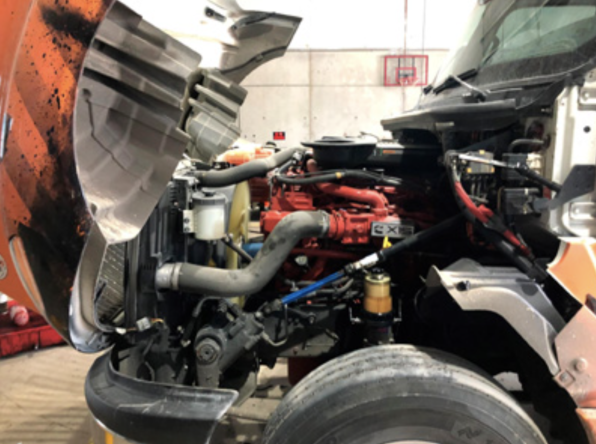 this image shows truck engine repair in Frisco, TX